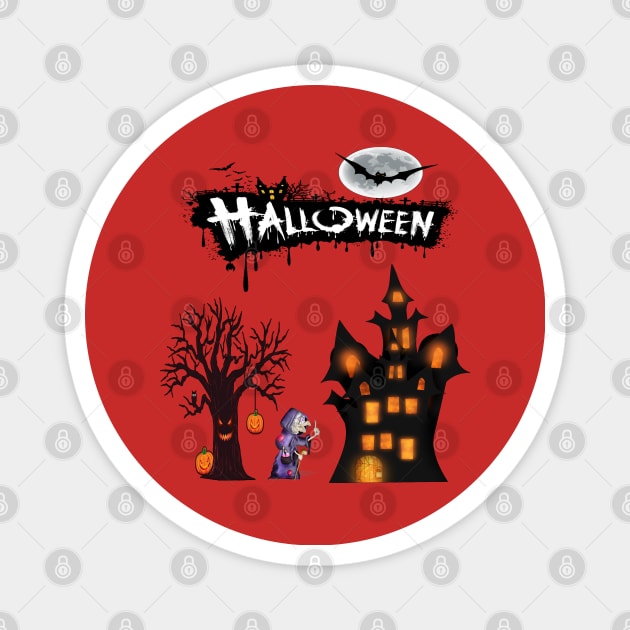 Happy Halloween day Witches 2019 Magnet by Marah